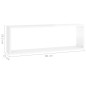 vidaXL Estante de pared 2 uds contrachapado blanco brillo 80x15x26,5cm vidaXL Estante de pared 2 uds contrachapado blanco brillo 80x15x26,5cm