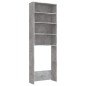 vidaXL Armario de lavadora gris hormigón 64x24x190 cm