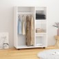 vidaXL Armario de madera contrachapada blanco brillo 80x40x110 cm vidaXL Armario de madera contrachapada blanco brillo 80x40x110 cm