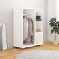 vidaXL Armario de madera contrachapada blanco brillo 80x40x110 cm vidaXL Armario de madera contrachapada blanco brillo 80x40x110 cm