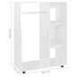 vidaXL Armario de madera contrachapada blanco brillo 80x40x110 cm vidaXL Armario de madera contrachapada blanco brillo 80x40x110 cm