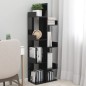 vidaXL Armario de libros madera contrachapada negro 48x25,5x140 cm vidaXL Armario de libros madera contrachapada negro 48x25,5x140 cm