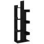 vidaXL Armario de libros madera contrachapada negro 48x25,5x140 cm vidaXL Armario de libros madera contrachapada negro 48x25,5x140 cm