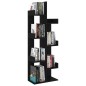 vidaXL Armario de libros madera contrachapada negro 48x25,5x140 cm vidaXL Armario de libros madera contrachapada negro 48x25,5x140 cm
