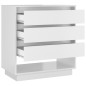 vidaXL Aparador de madera contrachapada blanco brillante 70x41x75 cm vidaXL Aparador de madera contrachapada blanco brillante 70x41x75 cm