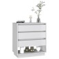 vidaXL Aparador de madera contrachapada blanco brillante 70x41x75 cm vidaXL Aparador de madera contrachapada blanco brillante 70x41x75 cm