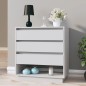 vidaXL Aparador de madera contrachapada blanco brillante 70x41x75 cm vidaXL Aparador de madera contrachapada blanco brillante 70x41x75 cm