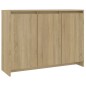 vidaXL Aparador de madera contrachapada roble Sonoma 102x33x75 cm vidaXL Aparador de madera contrachapada roble Sonoma 102x33x75 cm