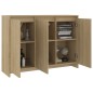 vidaXL Aparador de madera contrachapada roble Sonoma 102x33x75 cm vidaXL Aparador de madera contrachapada roble Sonoma 102x33x75 cm