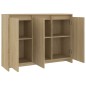 vidaXL Aparador de madera contrachapada roble Sonoma 102x33x75 cm vidaXL Aparador de madera contrachapada roble Sonoma 102x33x75 cm