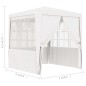 vidaXL Carpa profesional para fiestas con paredes blanco 90 g/m² 2x2 m vidaXL Carpa profesional para fiestas con paredes blanco 90 g/m² 2x2 m
