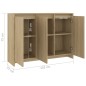 vidaXL Aparador de madera contrachapada roble Sonoma 102x33x75 cm vidaXL Aparador de madera contrachapada roble Sonoma 102x33x75 cm