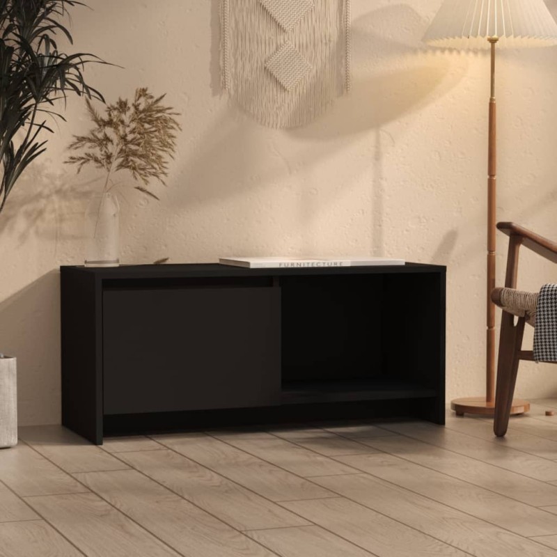 vidaXL Mueble para TV madera contrachapada negro 90x35x40 cm vidaXL Mueble para TV madera contrachapada negro 90x35x40 cm