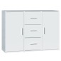 vidaXL Aparador de madera contrachapada blanco brillante 91x29,5x65 cm vidaXL Aparador de madera contrachapada blanco brillante 91x29,5x65 cm