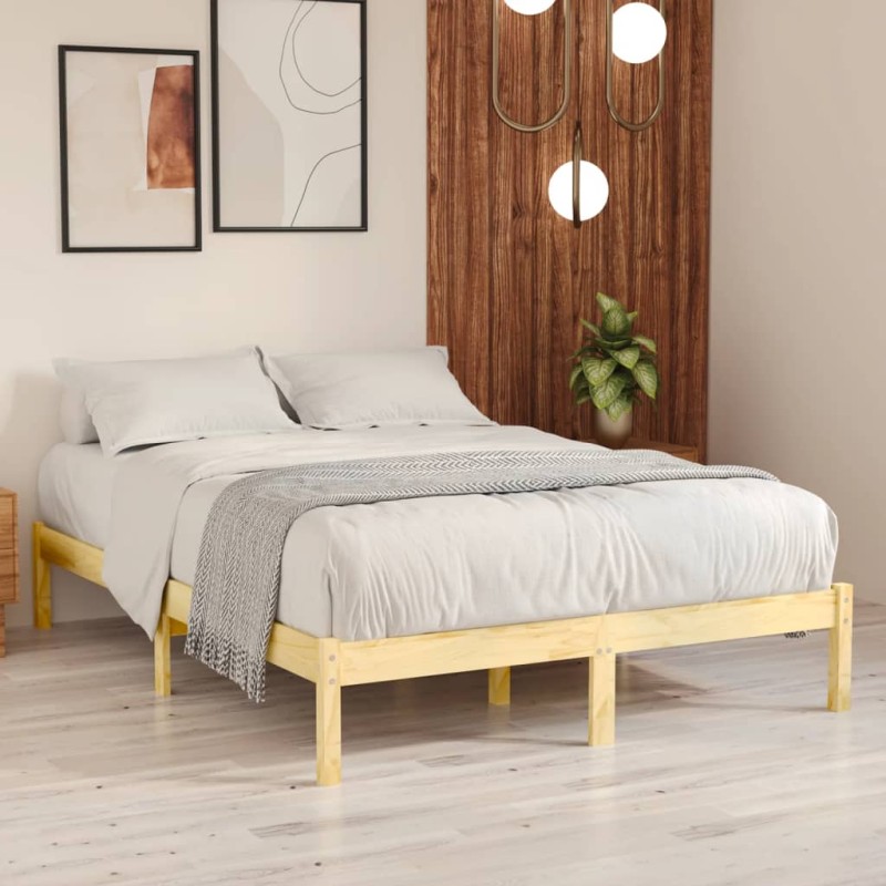 vidaXL Estructura de cama madera maciza de pino 160x200 cm vidaXL Estructura de cama madera maciza de pino 160x200 cm