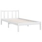 vidaXL Estructura de cama de madera maciza de pino blanco 100x200 cm vidaXL Estructura de cama de madera maciza de pino blanco 100x200 cm