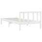 vidaXL Estructura de cama de madera maciza de pino blanco 100x200 cm vidaXL Estructura de cama de madera maciza de pino blanco 100x200 cm
