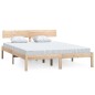 vidaXL Estructura de cama de madera maciza de pino gris 160x200 cm vidaXL Estructura de cama de madera maciza de pino gris 160x200 cm
