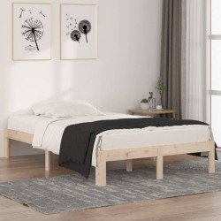 vidaXL Estructura de cama madera maciza 120x190 cm