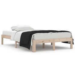 vidaXL Estructura de cama madera maciza 120x190 cm