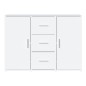 vidaXL Aparador de madera contrachapada blanco brillante 91x29,5x65 cm vidaXL Aparador de madera contrachapada blanco brillante 91x29,5x65 cm