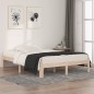 vidaXL Estructura de cama de matrimonio madera maciza 135x190 cm vidaXL Estructura de cama de matrimonio madera maciza 135x190 cm