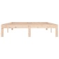 vidaXL Estructura de cama de matrimonio madera maciza 135x190 cm vidaXL Estructura de cama de matrimonio madera maciza 135x190 cm