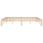 vidaXL Estructura de cama de matrimonio madera maciza 135x190 cm vidaXL Estructura de cama de matrimonio madera maciza 135x190 cm