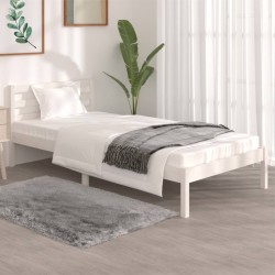 vidaXL Estructura de cama madera maciza de pino blanco 90x190 cm
