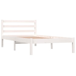 vidaXL Estructura de cama madera maciza de pino blanco 90x190 cm