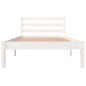 vidaXL Estructura de cama madera maciza de pino blanco 90x190 cm vidaXL Estructura de cama madera maciza de pino blanco 90x190 cm