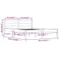 vidaXL Estructura de cama de madera maciza de pino 140x190 cm vidaXL Estructura de cama de madera maciza de pino 140x190 cm