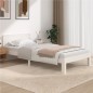 vidaXL Estructura de cama madera maciza de pino blanco 100x200 cm vidaXL Estructura de cama madera maciza de pino blanco 100x200 cm