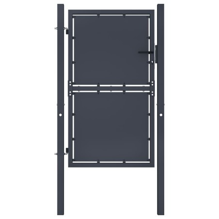 vidaXL Puerta de jardín de acero gris antracita 100x150 cm