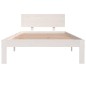 vidaXL Estructura de cama madera maciza de pino blanco 100x200 cm vidaXL Estructura de cama madera maciza de pino blanco 100x200 cm
