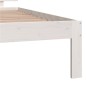 vidaXL Estructura de cama madera maciza de pino blanco 100x200 cm vidaXL Estructura de cama madera maciza de pino blanco 100x200 cm