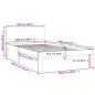 vidaXL Estructura de cama madera maciza de pino blanco 100x200 cm vidaXL Estructura de cama madera maciza de pino blanco 100x200 cm
