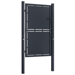vidaXL Puerta de jardín de acero gris antracita 100x150 cm