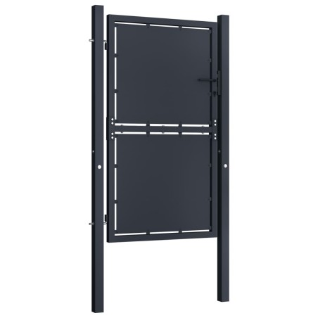 vidaXL Puerta de jardín de acero gris antracita 100x150 cm