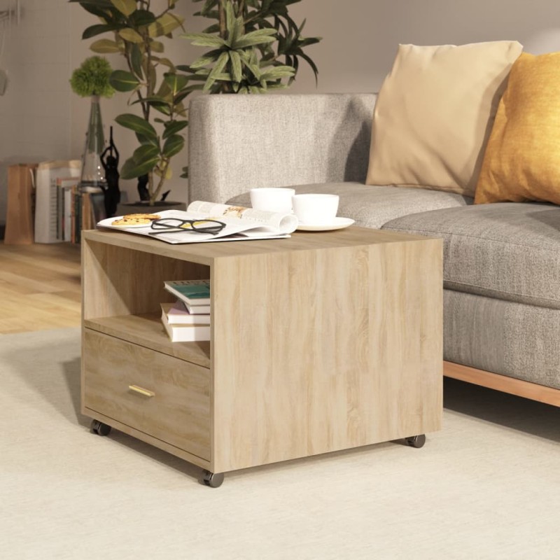 vidaXL Mesa de centro madera de ingeniería roble Sonoma 55x55x40 cm vidaXL Mesa de centro madera de ingeniería roble Sonoma 55x55x40 cm