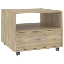 vidaXL Mesa de centro madera de ingeniería roble Sonoma 55x55x40 cm