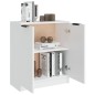 vidaXL Aparador de madera contrachapada blanco 60x30x70 cm