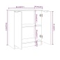 vidaXL Aparador de madera contrachapada blanco 60x30x70 cm