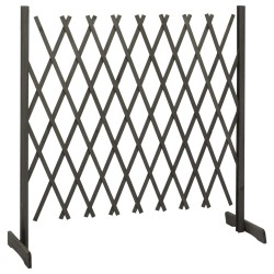 vidaXL Valla de jardín enrejada madera maciza de abeto gris 180x100 cm