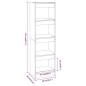 vidaXL Estantería/divisor espacios color roble Sonoma 40x30x135 cm vidaXL Estantería/divisor espacios color roble Sonoma 40x30x135 cm
