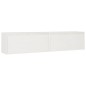 vidaXL Armario de pared 2 uds madera maciza de pino blanco 80x30x35 cm vidaXL Armario de pared 2 uds madera maciza de pino blanco 80x30x35 cm