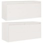 vidaXL Armario de pared 2 uds madera maciza de pino blanco 80x30x35 cm vidaXL Armario de pared 2 uds madera maciza de pino blanco 80x30x35 cm