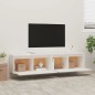 vidaXL Armario de pared 2 uds madera maciza de pino blanco 80x30x35 cm vidaXL Armario de pared 2 uds madera maciza de pino blanco 80x30x35 cm