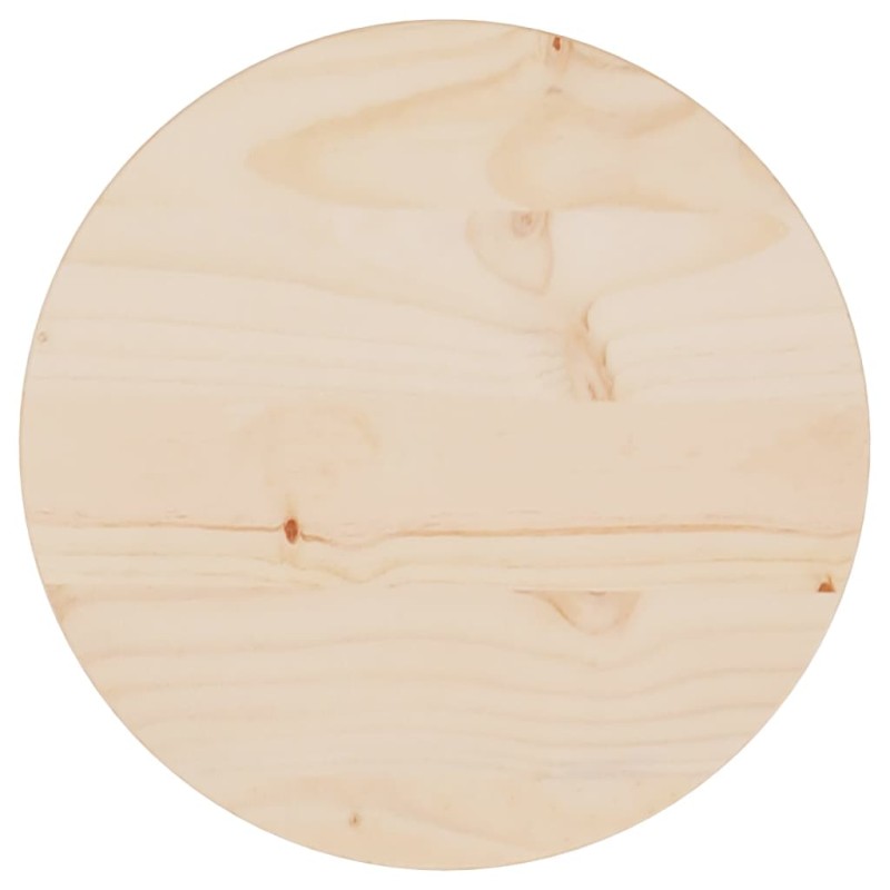vidaXL Superficie de mesa madera maciza de pino Ø30x2,5 cm