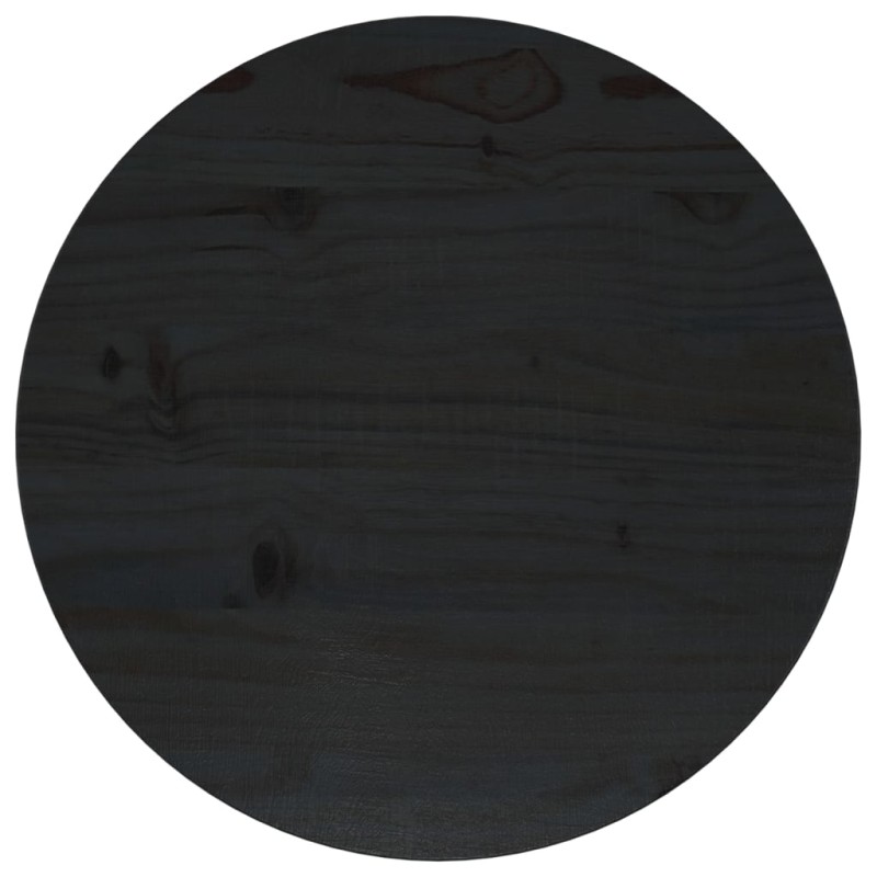 vidaXL Superficie de mesa madera maciza de pino negro Ø40x2,5 cm vidaXL Superficie de mesa madera maciza de pino negro Ø40x2,5 cm